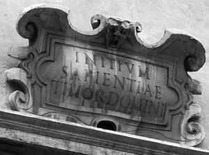 INITIUM SAPIENTIAE TIMOR DOMIN - Roma, Palazzo della Sapienza